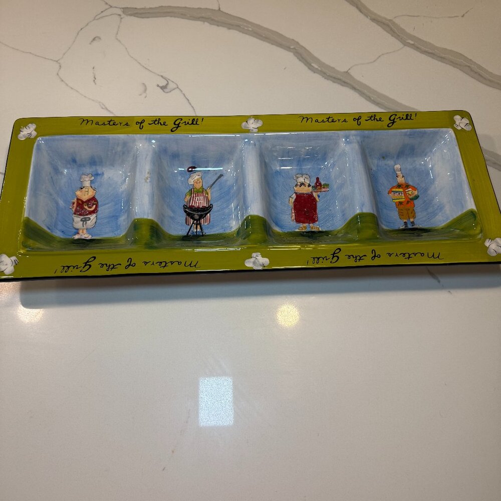 Certified International “Masters of the Grill” Divided Serving Tray | Tracy Flic